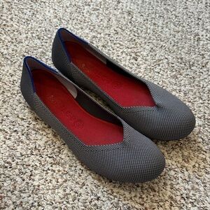 Rothy's the Daily Gray Textured Ballet Flats size 11